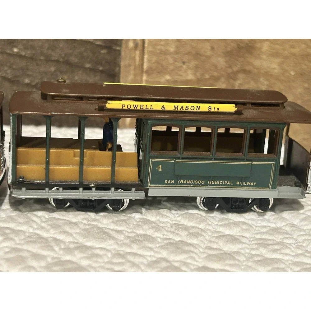 2-Small San Francisco Trolley Car Powell and Mason St's.‎ Toy 4 in. Long